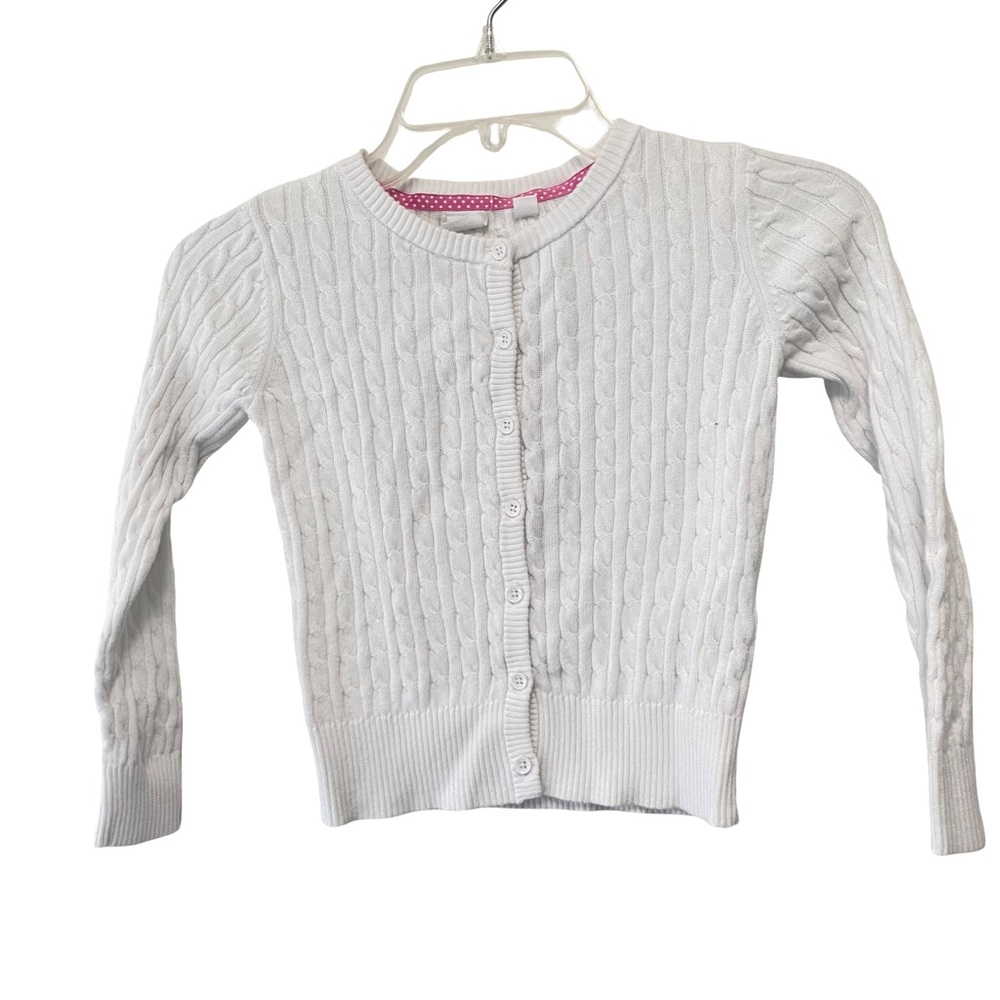 Gap white girl cardigan small